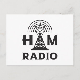 HAM Radio Amateur Operator Antenna Code Gift Idea Vykort