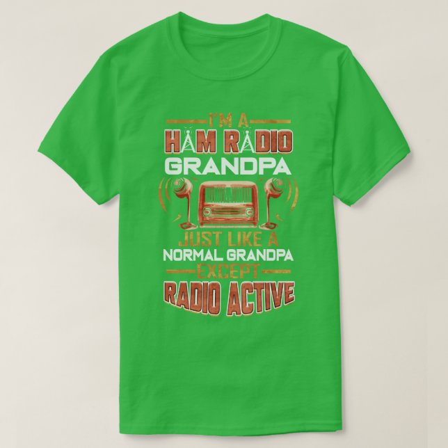 Ham Radio Amateur Radio Grandpa Operator Antenna T Shirt (Design framsida)
