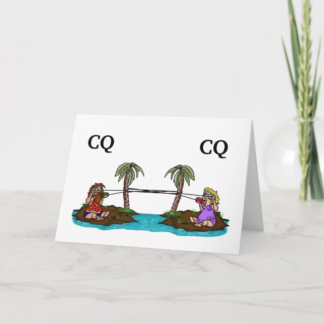 Ham Radio Anniury Card Coupe på Island Kort (Framsida)