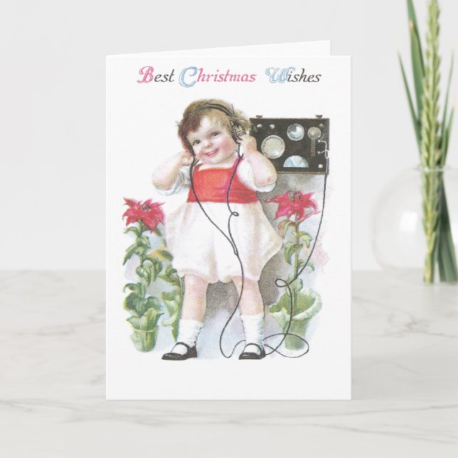 Ham Radio Antique jul Helgkort (Framsida)