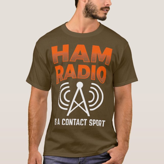 Ham Radio är en koordinatoperatör för kontakttrans T Shirt (Framsida)