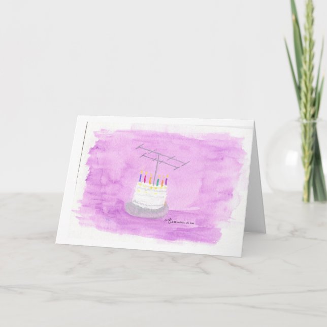 Ham Radio Birthday Cake Kort (Framsida)