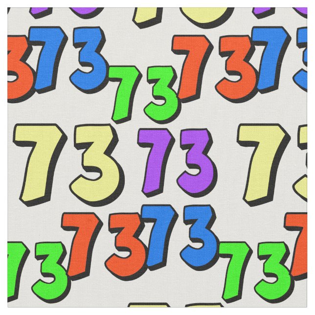 Ham Radio Colorful 73 Fabric Tyg (Närbild)