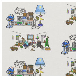 Ham Radio Crazy Shack och Rig Fabric Tyg