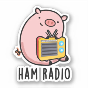 Ham Radio Cute Gris Pun Klistermärken