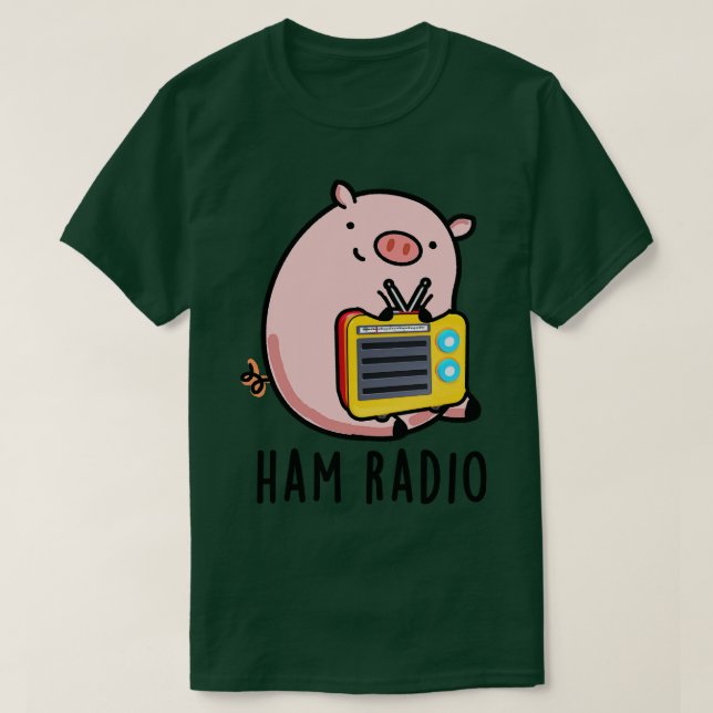 Ham Radio Cute Gris Pun T Shirt (Design framsida)