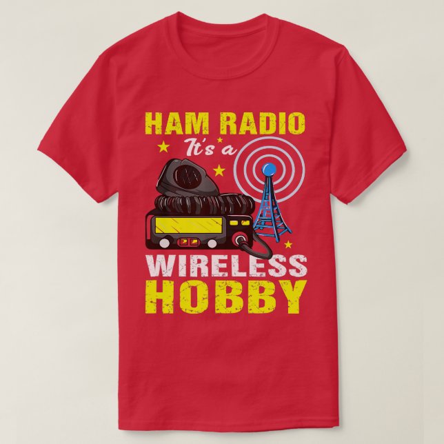 HAM Radio dess Trådlösa Hobby Amateur HAM Radio T Shirt (Design framsida)