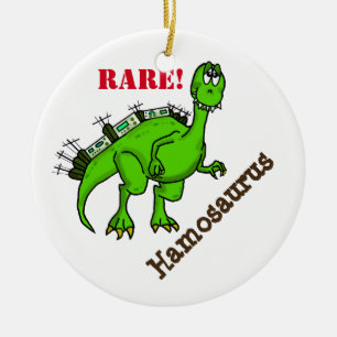Ham Radio Dinosaur jul Ornament