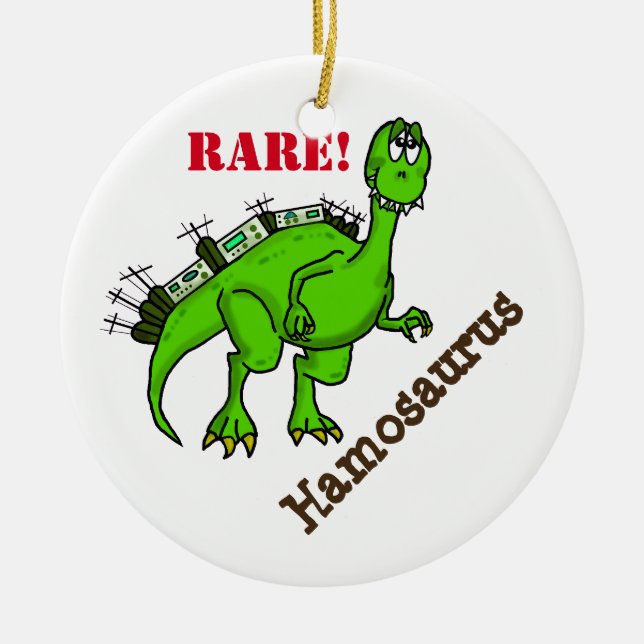 Ham Radio Dinosaur jul Ornament (Framsidan)