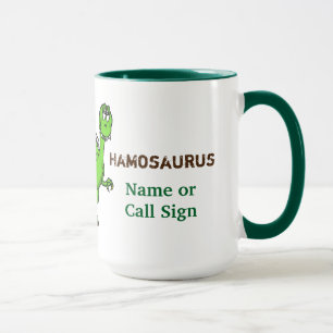 Ham Radio Dinosaur Mugg anpassar det!