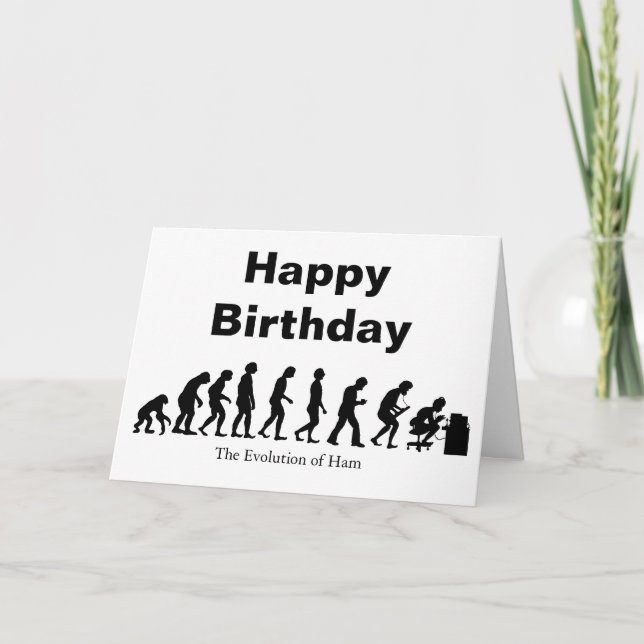 Ham Radio Evolution Birthday Card Anpassa det! Kort (Framsida)