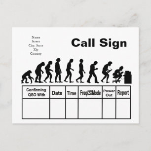 Ham Radio Evolution QSL- kortAnpassa det! Vykort