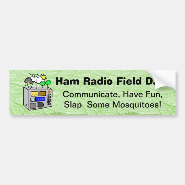 Ham Radio Fält Day Funny Bumper Sticker Bildekal (Framsidan)