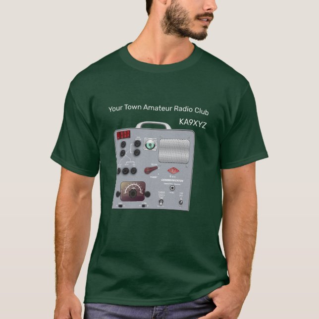 Ham-radio för Gonset Communicator Transceiver T Shirt (Framsida)