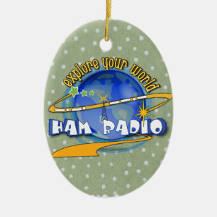 HAM RADIO - FÖRKLARA DIN VÄRLD JULGRANSPRYDNAD KERAMIK