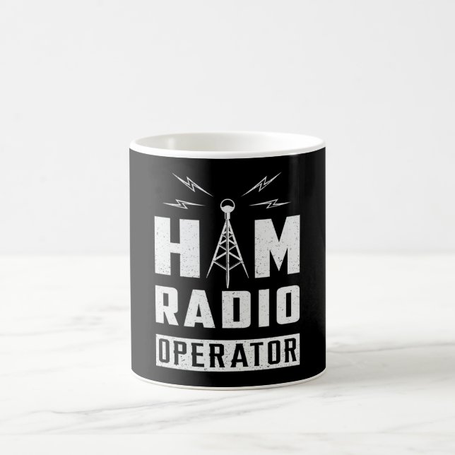 HAM Radio Frequency Operator Antenna Amateur Gift Kaffemugg (Center)