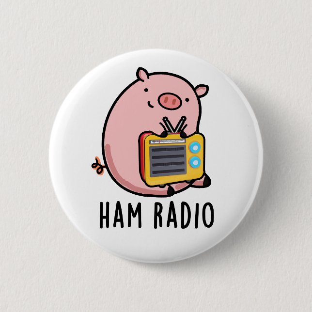 Ham Radio Funny Gris Pun Knapp (Framsida)