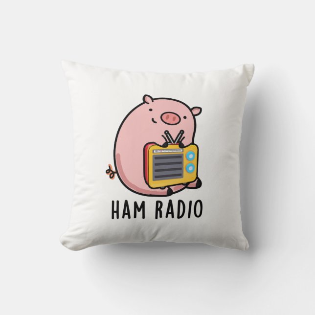 Ham Radio Funny Gris Pun Kudde (Framsida)