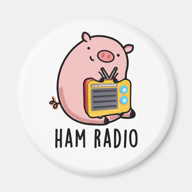 Ham Radio Funny Gris Pun Magnet (Framsidan)