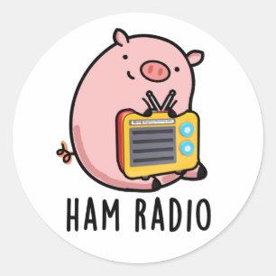 Ham Radio Funny Gris Pun Runt Klistermärke