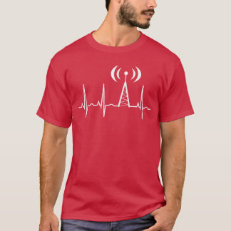 HAM Radio Gifts for Dad Ham Radio Operator Heartbe T Shirt