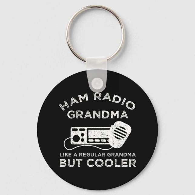 Ham Radio Grandma as like Regular Grandma but Cool Nyckelring (Framsida)