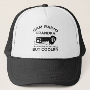 Ham Radio Grandpa som vanlig morfar men kylare Keps