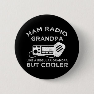 Ham Radio Grandpa som vanlig morfar men kylare Knapp