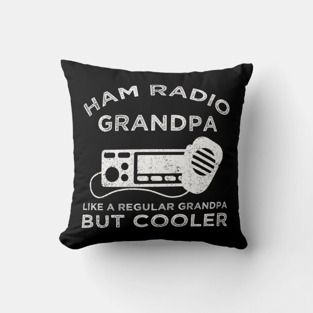 Ham Radio Grandpa som vanlig morfar men kylare Kudde (Framsida)