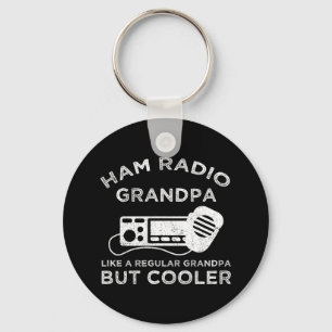 Ham Radio Grandpa som vanlig morfar men kylare Nyckelring