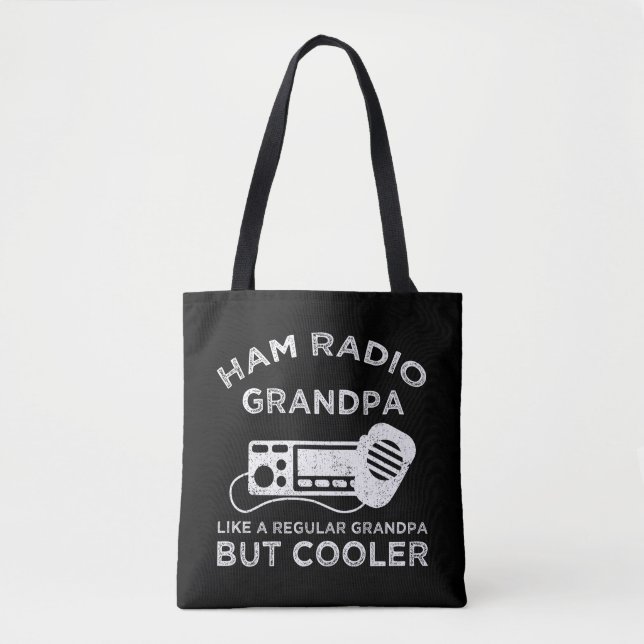 Ham Radio Grandpa som vanlig morfar men kylare Tygkasse (Framsida)