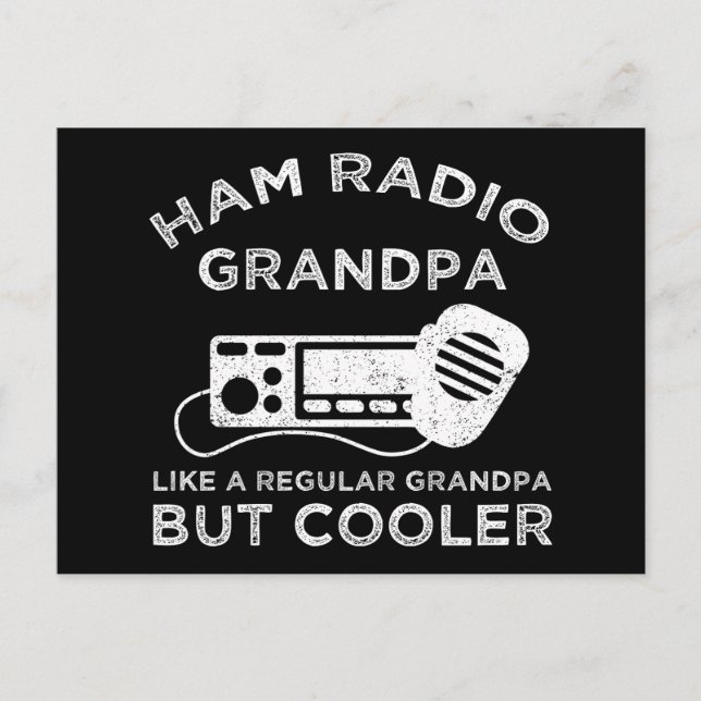 Ham Radio Grandpa som vanlig morfar men kylare Vykort (Framsida)