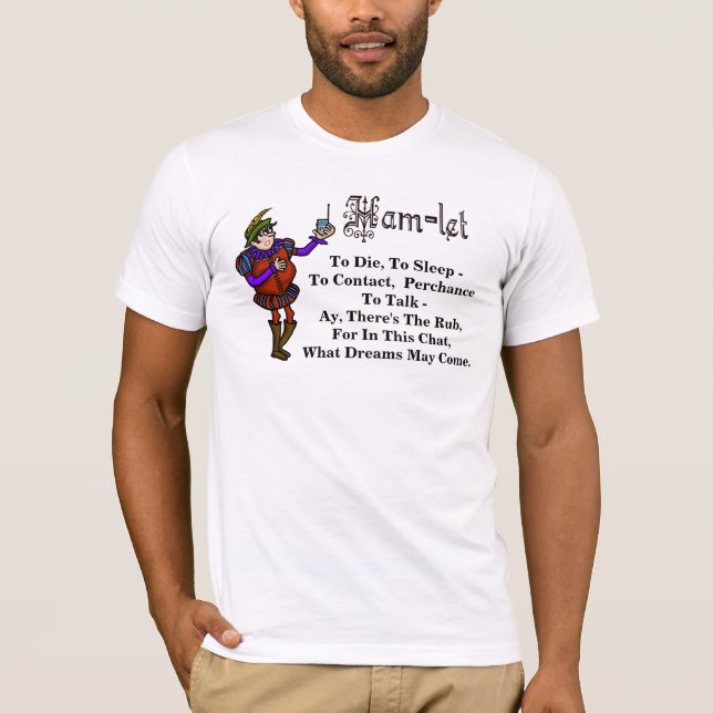 Ham Radio Hamlet Perchans att prata citat T-shirt (Framsida)