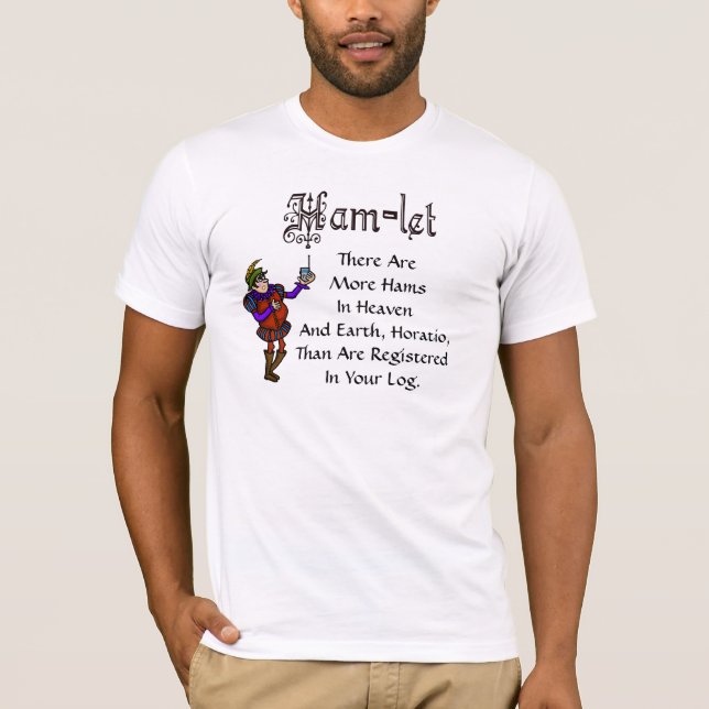 Ham Radio Hamlet Quote Log Bok Redone T-shirt (Framsida)