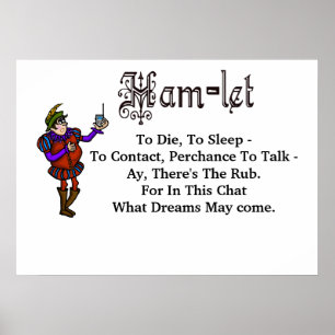 Ham Radio Hamlet "to Die to Ssov" Poster offert