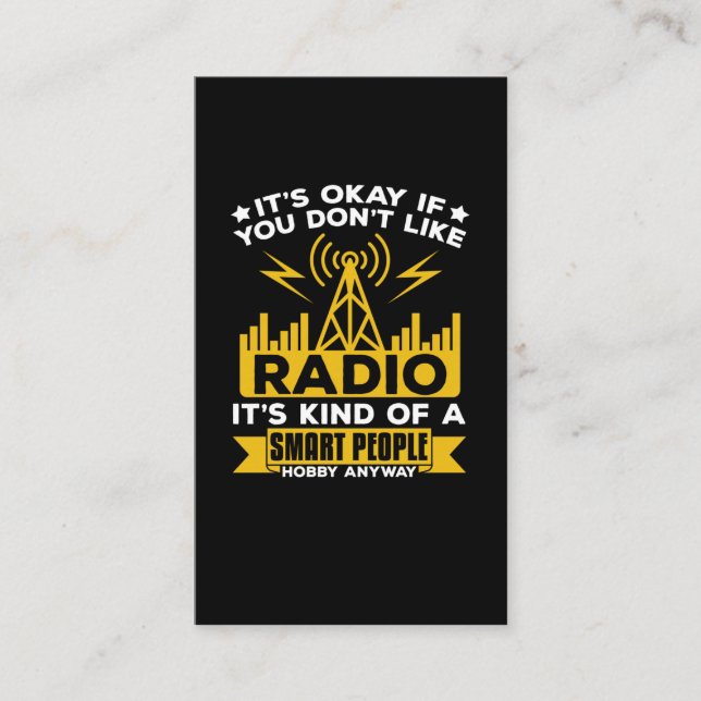 Ham Radio Hobby Funny Radio Operator Visitkort (Framsida)