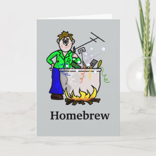 Ham Radio Homebrebe Birthday Card Kort