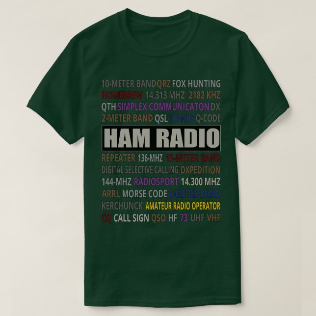 Ham Radio Jargon Ham Radio T Shirt (Design framsida)