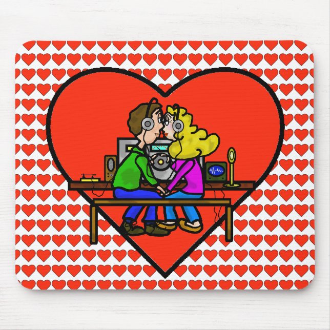 Ham Radio Kissing par Computer Mousepad Musmatta (Framsidan)