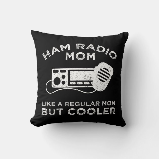 Ham Radio Mamma - som ett vanligt Mamma men kylare Kudde (Framsida)