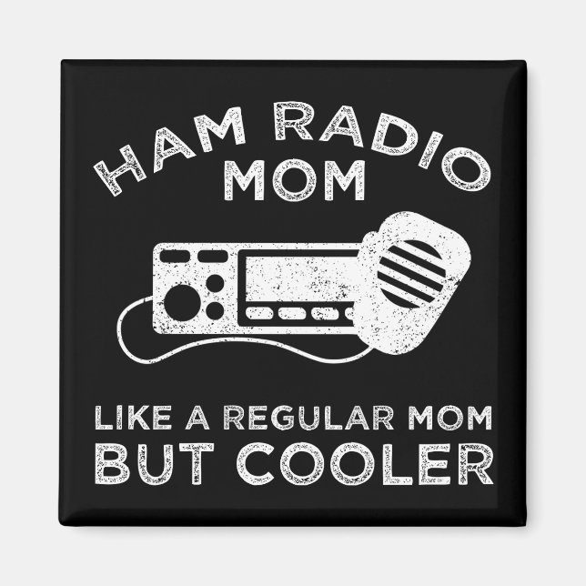 Ham Radio Mamma - som ett vanligt Mamma men kylare Magnet (Framsidan)