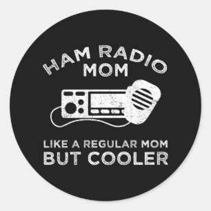 Ham Radio Mamma - som ett vanligt Mamma men kylare Runt Klistermärke