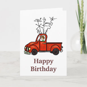 Ham Radio Mobile Rig Lastbil Birthday Card Kort