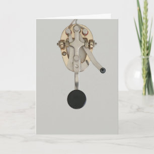 Ham Radio Morse Code Nyckel Greeting Card Kort