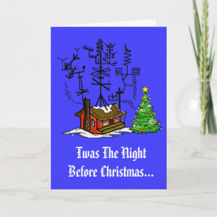 Ham Radio Natt före Julafton Greeting Card Helgkort