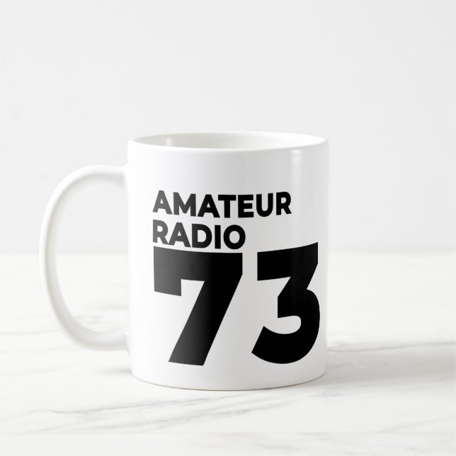 Ham Radio Operator 73 - Amateur Radio Mania Kaffemugg (Vänster)