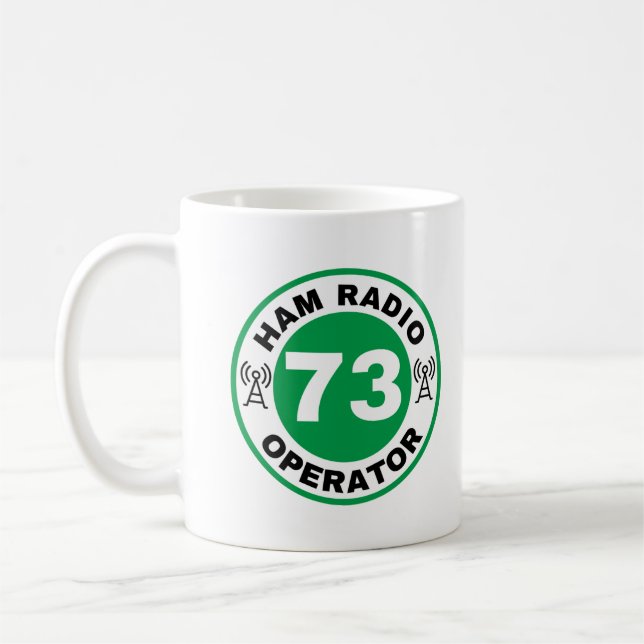 Ham Radio Operator 73 - Ham Radio Dreams Kaffemugg (Vänster)
