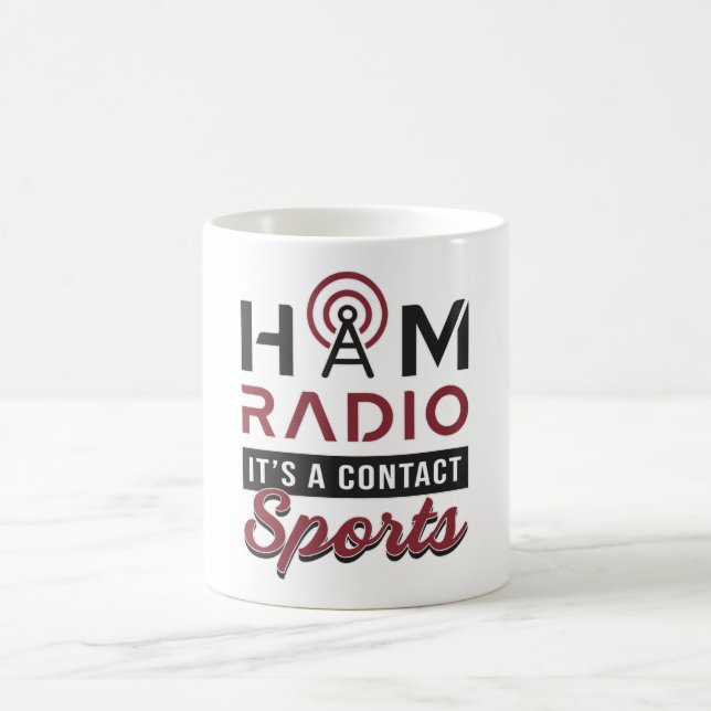HAM Radio Operator Amateur Code Antenna Gift Idea Kaffemugg (Center)