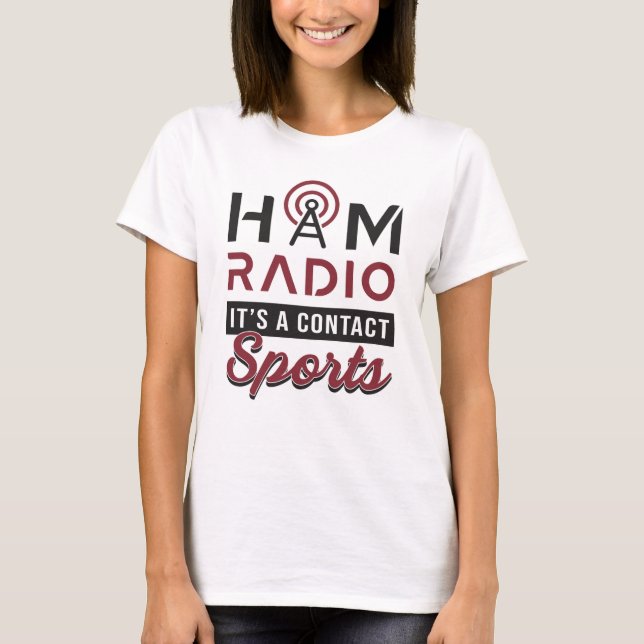 HAM Radio Operator Amateur Code Antenna Gift Idea T Shirt (Framsida)