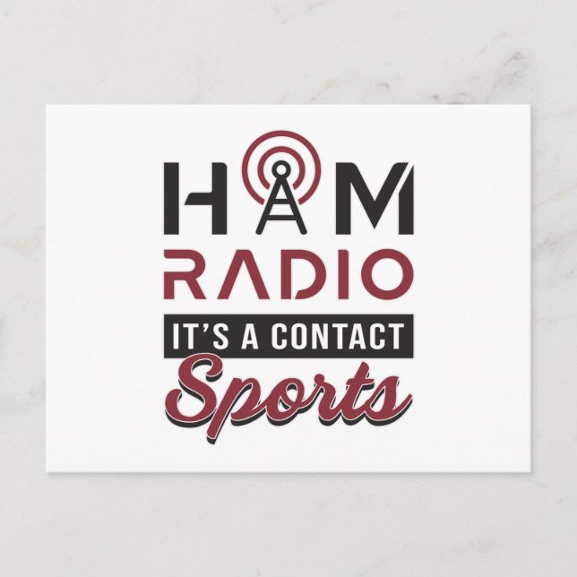 HAM Radio Operator Amateur Code Antenna Gift Idea Vykort (Framsida)